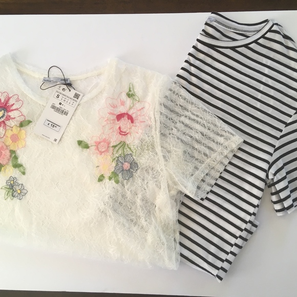 Zara Tops - 2 ZARA Tops - Small  NWT & NWOT - two piece bundle